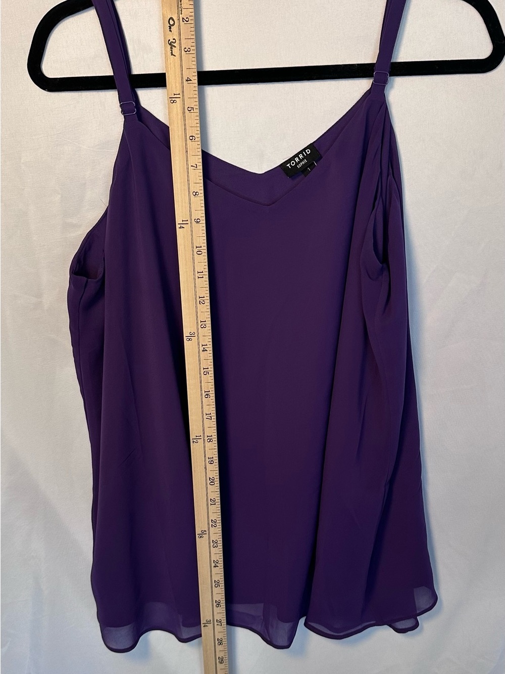 Torrid Purple Sophie Chiffon Swing Cami Size 1 - Picture 3 of 12